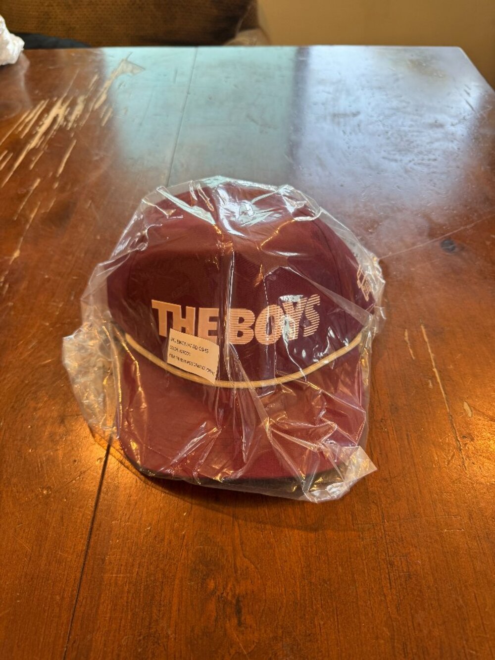 Bussin’ With The Boys “The Boys” Rope Hat, Maroon, New in Bag
